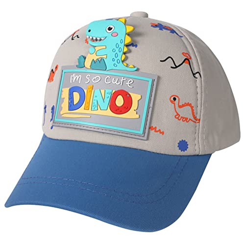 Kinder Baseballmütze Cap, Schirmmütze Cartoon Dinosaurier, Verstellbar Baseballmütze, Unisex Kinder Baumwolle Baseball Cap, Cartoon Drucken Hut von Ksopsdey