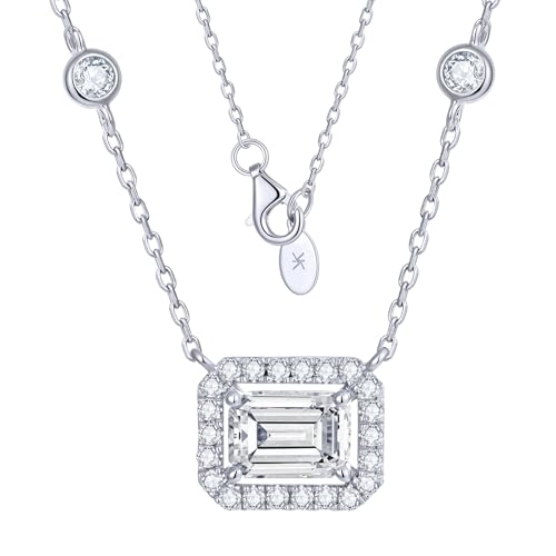 KSTYLE Moissanit-Halskette für Damen, 1,45 Karat, künstlicher Diamant, D-Farbe, VVS1 Reinheit, 925er Sterlingsilber, Schmuckgeschenke für Ehefrau, Mutter, Geburtstagsgeschenk für sie, Edelstein KSTYLE Moissanit-Halskette für Damen, 1,45 Karat, künstlicher Diamant, D-Farbe, VVS1 Reinheit, 925er Sterlingsilber, Schmuckgeschenke für Ehefrau, Mutter, Geburtstagsgeschenk für sie, Edelstein von Kstyle Jewelry