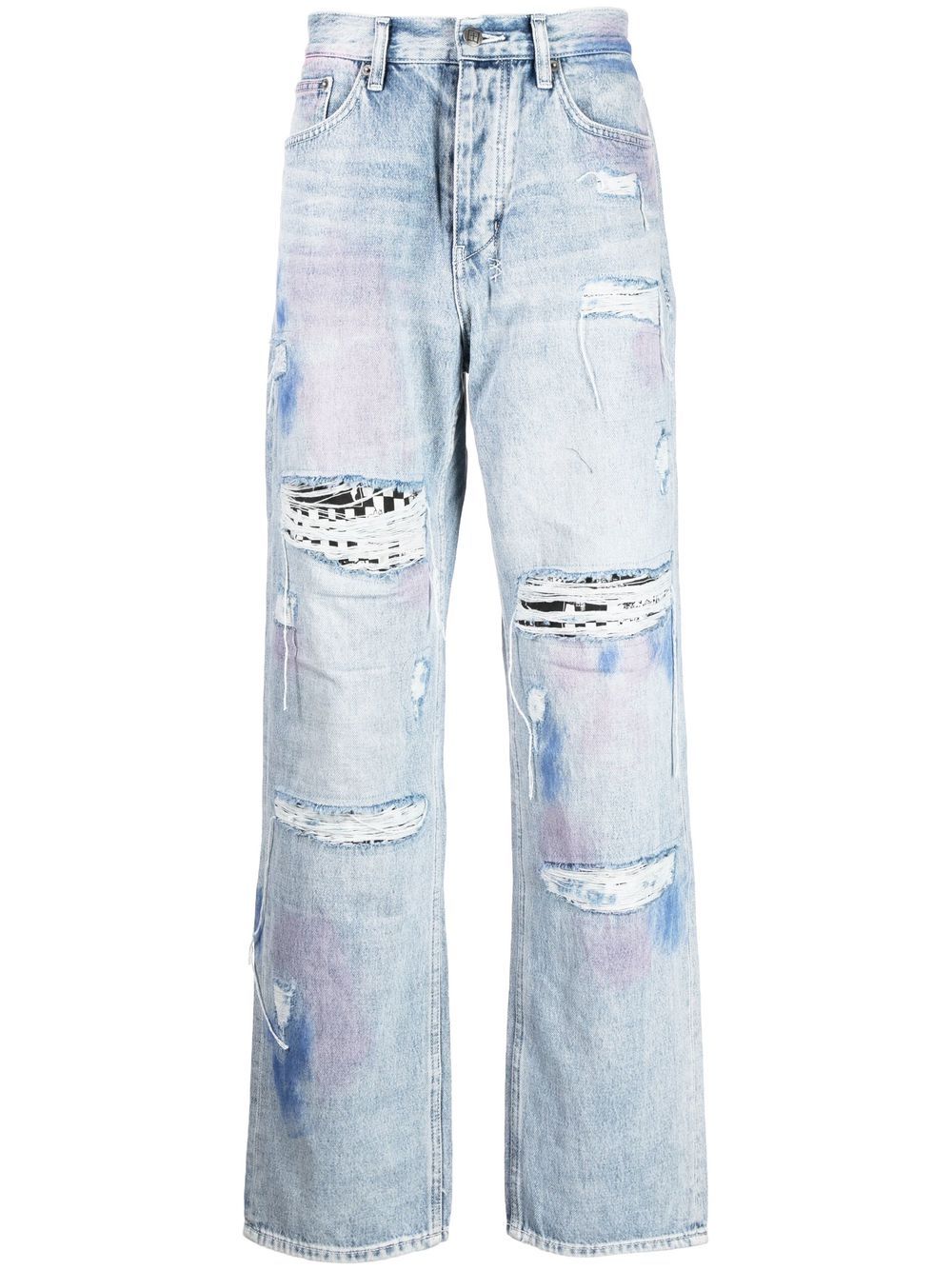 Ksubi Ausgeblichene Straight-Leg-Jeans - Blau von Ksubi