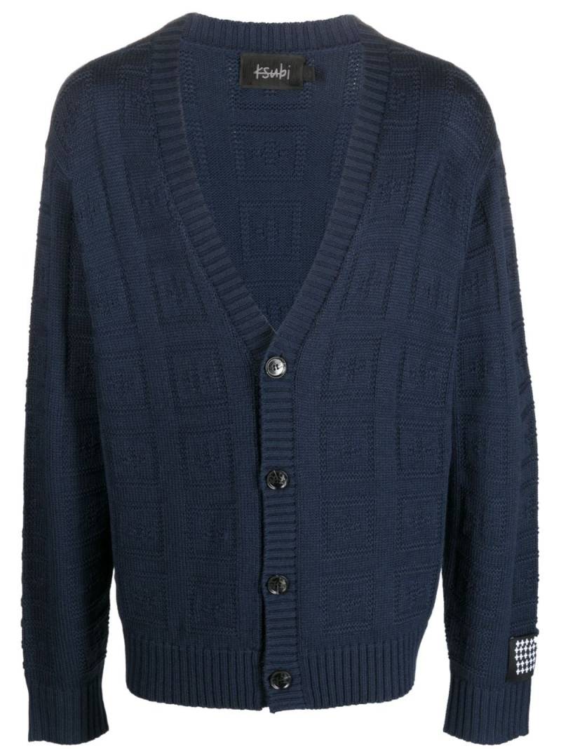 Ksubi Cardigan mit Intarsien-Logo - Blau von Ksubi