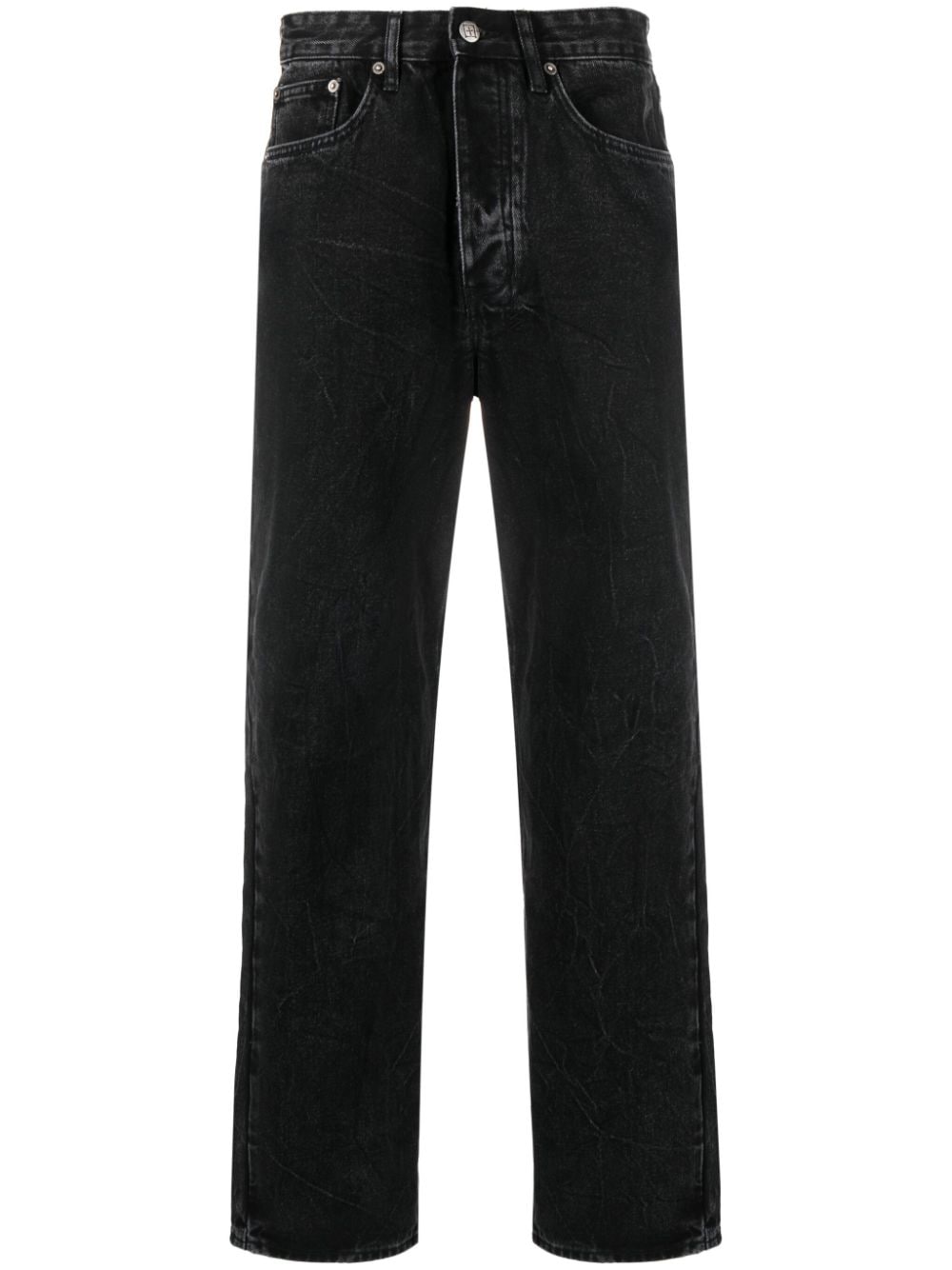 Ksubi Halbhohe Straight-Leg-Jeans - Schwarz von Ksubi