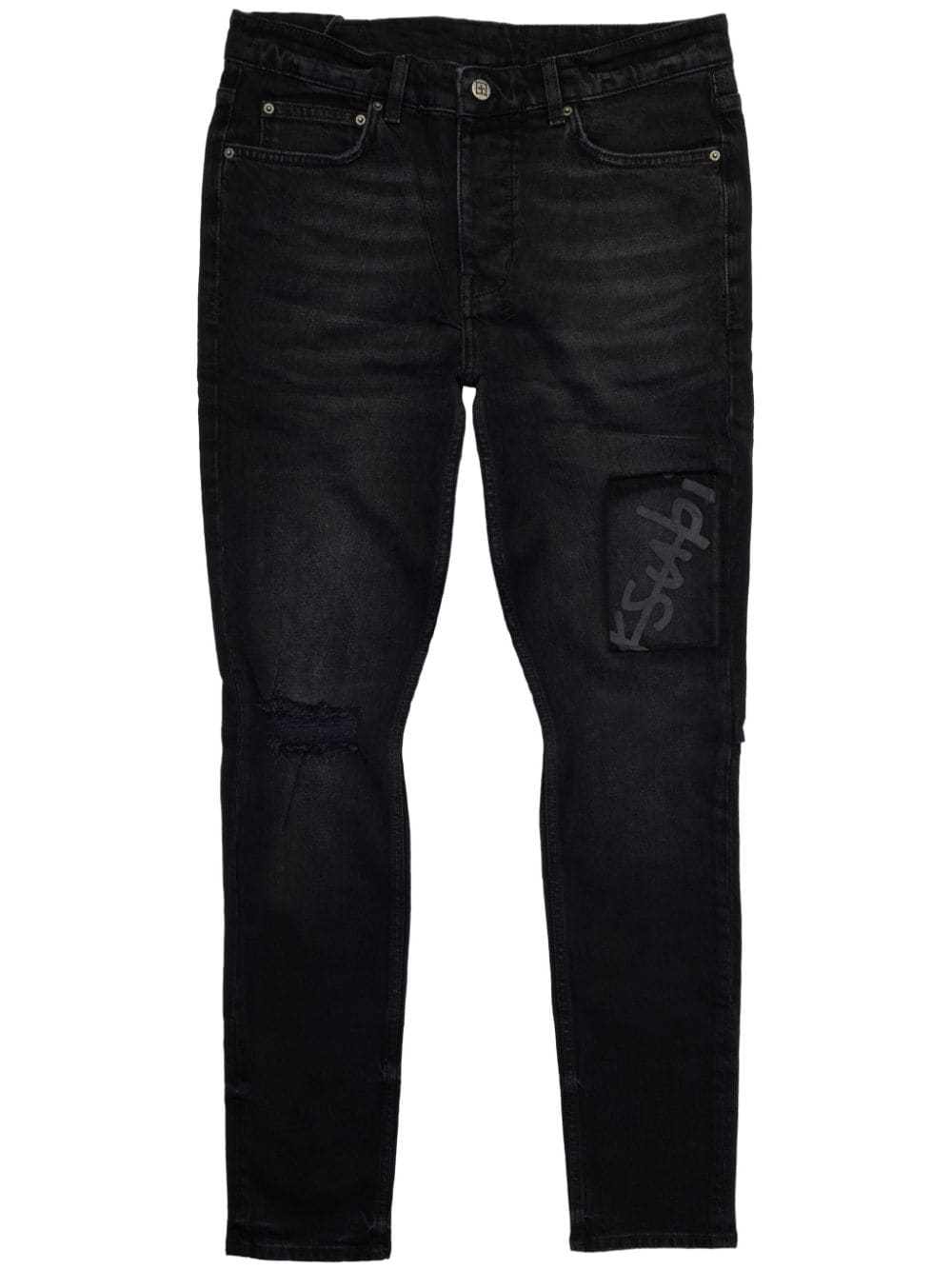 Ksubi Straight-Leg-Jeans mit Tragefalten - Schwarz von Ksubi