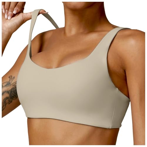 Bustier Damen: Spitzen mit Cups Starker Halt Ohne Bügel Bustier Damen-Bhs Große Brüste Spaghettiträger Fitness mit Integriertem Push Up Bh Sport Bh Gepolstert Basic Sportunterwäsche Klebe Bh von Kswlwccpp