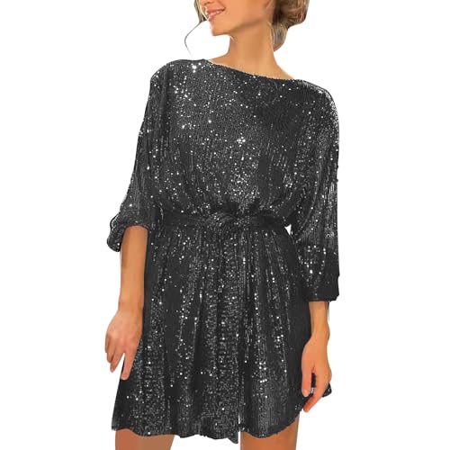 Festliche Kleider Für Damen: Eng Midi Langarm Glitzerkleid Partykleid Sexy Festlich Große Größen Pailletten Kleid Glitzer Kleid Elegant Curvy A-Linien Abendkleider Paillettenkleid Festliche Kleider Für Damen: Eng Midi Langarm Glitzerkleid Partykleid Sexy Festlich Große Größen Pailletten Kleid Glitzer Kleid Elegant Curvy A-Linien Abendkleider Paillettenkleid von Kswlwccpp