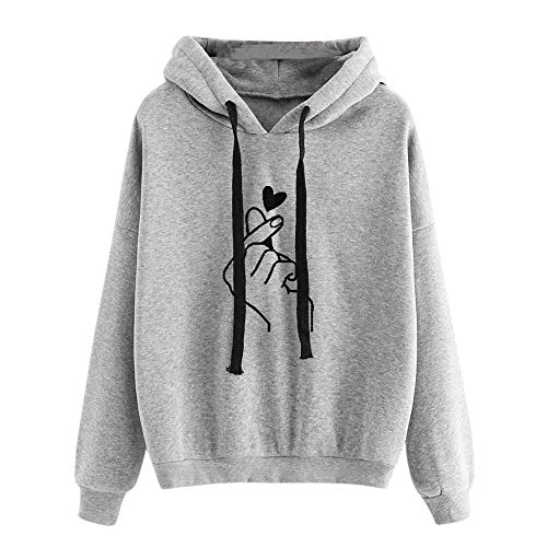 Kswlwccpp Damen Hoodie, Hoodie Damen, Heartbeat Print mit Kapuze Sweatshirt, Winter Pullover, Warm Oversize Pulli Modische Kapuzenpullover für Damen von Kswlwccpp