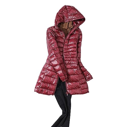 Kswlwccpp Damen Steppmantel Glänzend Leicht Winter Steppmantel Puffer Mantel Übergang Lang Warm Atmungsaktiv Wintermantel Daunenmantel Elegant Gesteppt Gefüttert Softshelljacke Langer Mantel Kswlwccpp Damen Steppmantel Glänzend Leicht Winter Steppmantel Puffer Mantel Übergang Lang Warm Atmungsaktiv Wintermantel Daunenmantel Elegant Gesteppt Gefüttert Softshelljacke Langer Mantel von Kswlwccpp