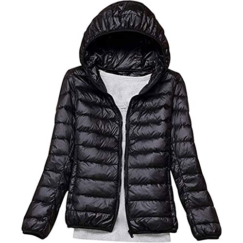 Kswlwccpp Damen Winterjacke: Schwarz Packbar mit Kapuze Steppjacke Übergangsjacke Kurz Winter Günstig Warm Reitjacke Daunenjacke Gesteppt Glänzend Leicht Puffer Jacke Winterjacke Kswlwccpp Damen Winterjacke: Schwarz Packbar mit Kapuze Steppjacke Übergangsjacke Kurz Winter Günstig Warm Reitjacke Daunenjacke Gesteppt Glänzend Leicht Puffer Jacke Winterjacke von Kswlwccpp