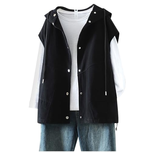 Kswlwccpp Dünne Weste Damen Große Größen Frühling Sommer Sommerweste Sweatweste Sport Lang Gesteppt Ärmellose Weste Arbeitsweste Leicht Elegant Damenwesten Sportweste von Kswlwccpp