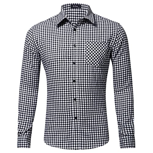 Kswlwccpp Flanellhemd Herren Winter Bügelfrei Extra Lang Gefüttert Casual Thermohemd Flanellhemd 4XL Regular Fit Langarm 5XL Holzfällerhemd Herren Hemd Flanell Kariertes Hemd Freizeithemden von Kswlwccpp