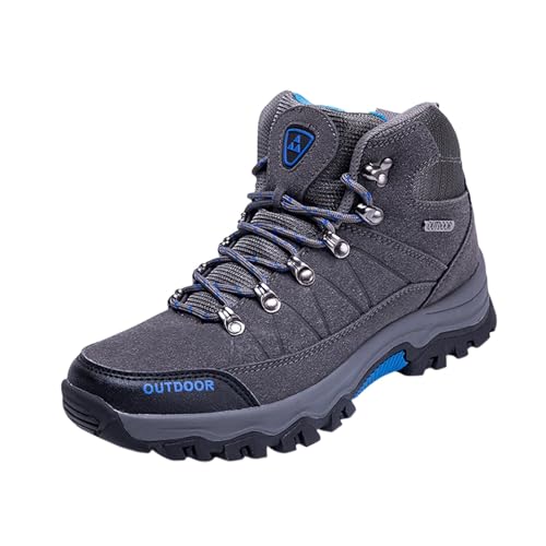 Kswlwccpp Herren Wanderschuhe, Comfort Fit Sommer Breite Füße Atmungsaktiv Hiking Schuhe rutschfeste Leicht Schwarz Outdoor Trekkingschuhe Kletterschuhe Trekking Wasserdicht Herren Schuhe Bergschuhe von Kswlwccpp