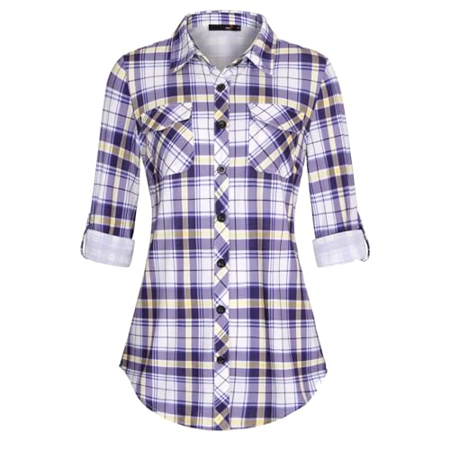 Kswlwccpp Kariertes Hemd Damen, Cowgirl Bluse, Cowboyhemd Damen, Bluse Lang Damen, Hemd Damen Kariert, Damen Hemden Kariert, Hemdjacke Damen, Flanellhemd Damen, Jeanshemd Damen, Kswlwccpp Kariertes Hemd Damen, Cowgirl Bluse, Cowboyhemd Damen, Bluse Lang Damen, Hemd Damen Kariert, Damen Hemden Kariert, Hemdjacke Damen, Flanellhemd Damen, Jeanshemd Damen, von Kswlwccpp