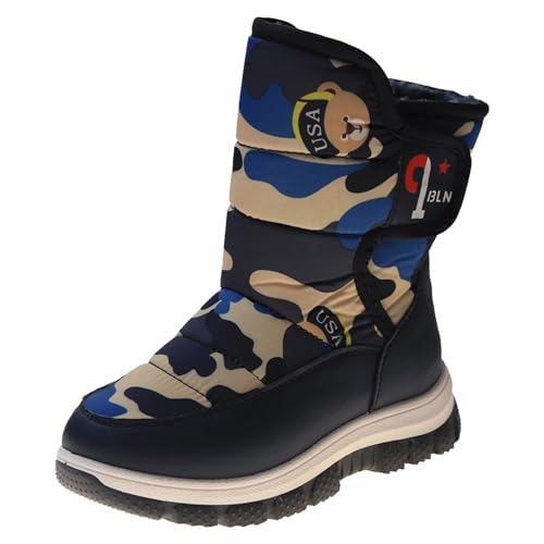 Kswlwccpp Kinder Winterschuhe Jungen Mädchen: Bequem Gefüttert mit Fell Breit Winterboots Snowboots Warm Rutschfest Winter 36 Winterstiefel Schneeschuhe Outdoor Wasserdicht Winterschuhe Schneestiefel von Kswlwccpp