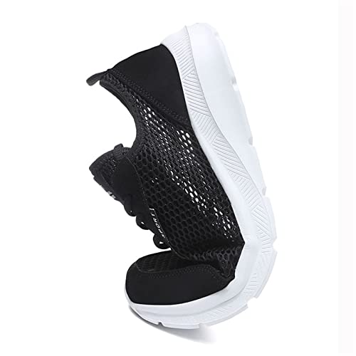 Kswlwccpp Laufschuhe Herren Schwarz Mesh Bequeme Sportschuhe Leicht Atmungsaktiv Running Turnschuhe rutschfeste Freizeit Walkingschuhe Outdoor Straßenlaufschuhe fur Herren von Kswlwccpp