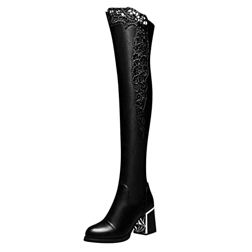 Kswlwccpp Overknees Stiefel Damen, Dicke Waden Elegant Sexy Weitschaft Knee High Boots Schwarze Stiefel Stretch Schwarz Winter mit Absatz Plateau Stiefel Damen Stiefel Hoch Weite Winterstiefel Kswlwccpp Overknees Stiefel Damen, Dicke Waden Elegant Sexy Weitschaft Knee High Boots Schwarze Stiefel Stretch Schwarz Winter mit Absatz Plateau Stiefel Damen Stiefel Hoch Weite Winterstiefel von Kswlwccpp