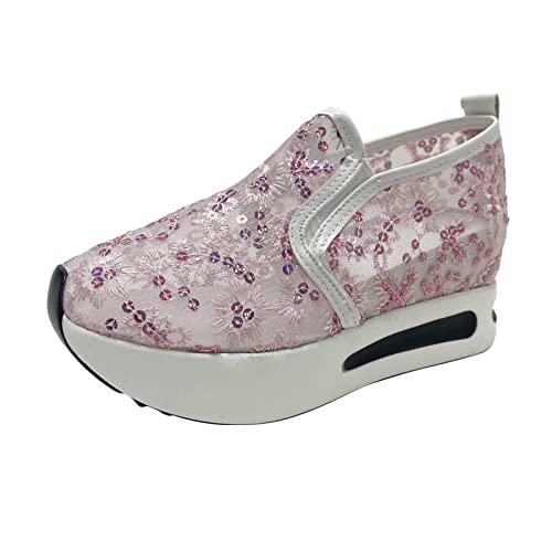 Kswlwccpp Pailletten Schuhe Damen, Atmungsaktiv Weiche Mesh Flach Laufschuhe Freizeitschuhe Bequem mit Plateau Elegant Gold Turnschuhe Sportschuhe 40 Outdoor Plateau Sneaker Glitzer Sneaker Kswlwccpp Pailletten Schuhe Damen, Atmungsaktiv Weiche Mesh Flach Laufschuhe Freizeitschuhe Bequem mit Plateau Elegant Gold Turnschuhe Sportschuhe 40 Outdoor Plateau Sneaker Glitzer Sneaker von Kswlwccpp