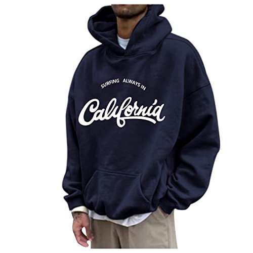 Kswlwccpp Pullover Herren: Winter Modern mit Motiv 3XL Oversized Hoodie Herren Pullover Herbst mit Kapuze 4XL Lustig Sweatpullover Sweatshirt Warm Langarm Kapuzenpullover Pulli von Kswlwccpp