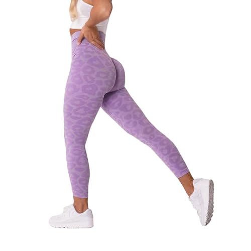 Kswlwccpp Scrunch Leggings Damen: Push Up Leoparde Seamless Elegant Sporthose Sportleggins Blickdicht Große Größen Sexy Lifting Po Laufhose Yogahose High Waist Lang Gym Leggings Sport Leggings von Kswlwccpp