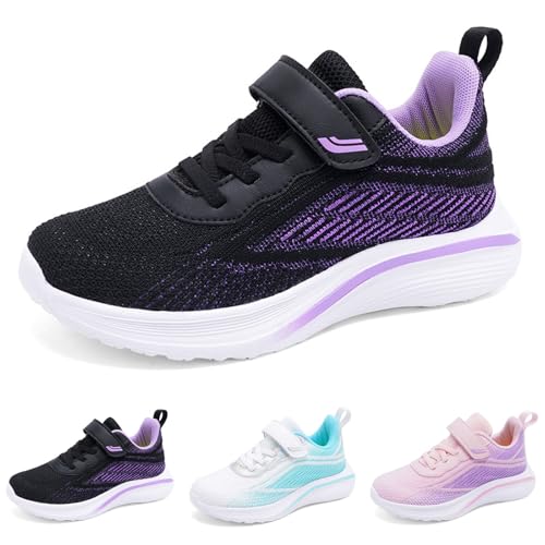 Kswlwccpp Sportschuhe Kinder, Hallenschuhe Kinder Mädchen Junge - Turnschuhe Helle Sohle Atmungsaktiv Sportschuhe Weit Sneaker Klettverschluss Kinderschuhe 28-40 von Kswlwccpp