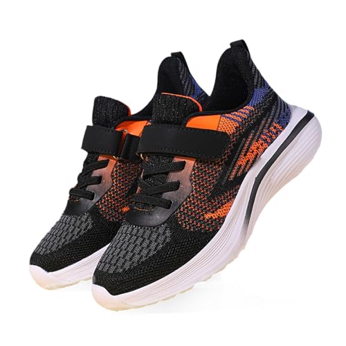 Kswlwccpp Sportschuhe Kinder, Hallenschuhe Kinder Mädchen Junge - Turnschuhe Helle Sohle Atmungsaktiv Sportschuhe Weit Sneaker Klettverschluss Kinderschuhe 28-40 von Kswlwccpp