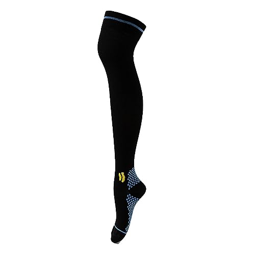 Kswlwccpp Stützstrümpfe Damen, Baumwolle Atmungsaktiv XXl Unisex Reisestrümpfe Lang Sport Running Klasse 2 Kompressionsstrümpfe Kompressionssocken Flug Offen Thrombosestrümpfe Compression Socks von Kswlwccpp