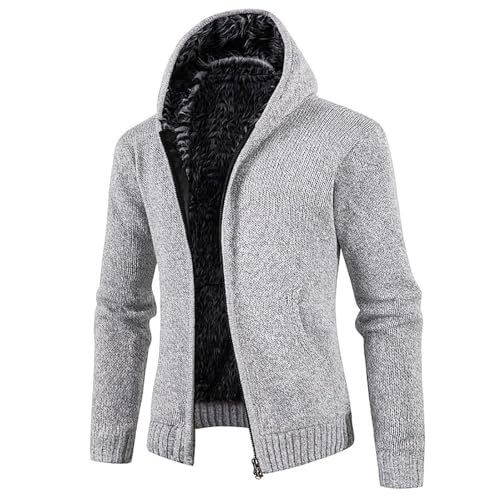 Kswlwccpp Trachtenjacke Herren Strick Leicht Elegant Trachten Jacke Trachtenjanker Dünn Sportlich Mit Reissverschluss Strickjacke Cardigan Lang Modern Atmungsaktiv Trachtenjacke Sweatjacke von Kswlwccpp