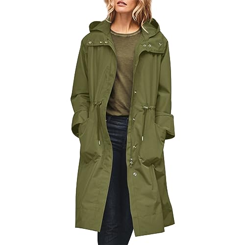 Kswlwccpp Trenchcoat Damen Lang: Frühling Herbst mit Kapuze Übergangsjacke Dünn Oversized Frühlingsjacke Slim Fit Kordelzug Trenchcoat Leicht Elegant Casual Fliegerjacke Damenjacken Kswlwccpp Trenchcoat Damen Lang: Frühling Herbst mit Kapuze Übergangsjacke Dünn Oversized Frühlingsjacke Slim Fit Kordelzug Trenchcoat Leicht Elegant Casual Fliegerjacke Damenjacken von Kswlwccpp
