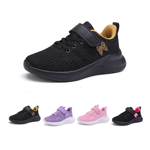 Kswlwccpp Turnschuhe Kinder, Hallenschuhe Kinder Mädchen Junge - Turnschuhe Helle Sohle Atmungsaktiv Sportschuhe Weit Sneaker Klettverschluss Kinderschuhe 28-40 von Kswlwccpp