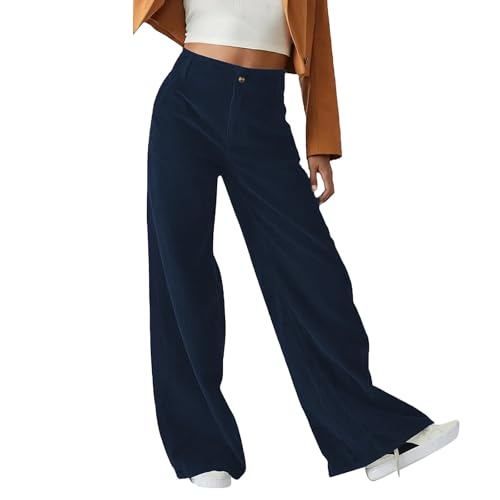 Kswlwccpp Weite Hose Damen: Bootcut Winter Leicht Elegant Freizeithose Winterhose Casual Lang Baumwolle High Waist Damen Hose Cordhose Stretch Weites Bein Weite Hose Schlupfhose Kswlwccpp Weite Hose Damen: Bootcut Winter Leicht Elegant Freizeithose Winterhose Casual Lang Baumwolle High Waist Damen Hose Cordhose Stretch Weites Bein Weite Hose Schlupfhose von Kswlwccpp
