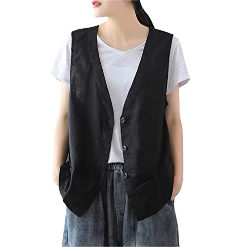 Kswlwccpp Weste Damen Frühling Sport Elegant Gesteppt Sommerweste Sportweste Dünn Leicht Sweatweste Arbeitsweste Große Größen Lang Damenwesten Ärmellose Weste von Kswlwccpp