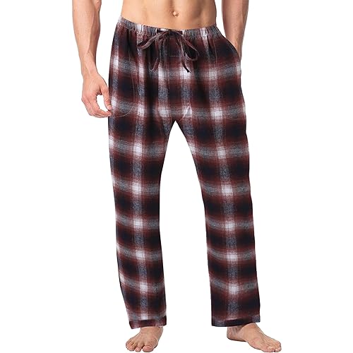 Pyjamahose Herren Lang, Dünn Winter Bequeme Baumwolle Pyjama Pants Schlafhose Lustig Leichte Warm Schlafanzug Hose Schlafanzughose 4XL 3XL Pyjamahose Pyjama Hose von Kswlwccpp