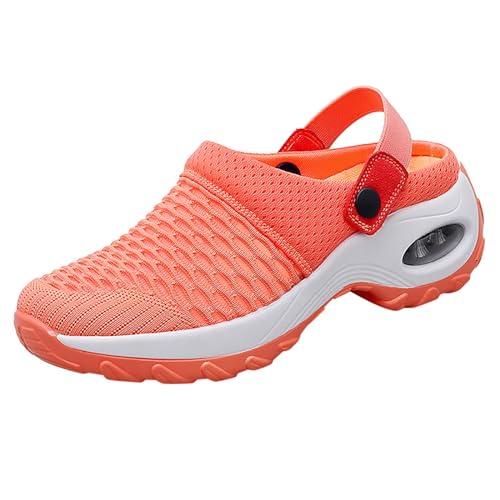 Sandalen Damen Sommer Weite H Mesh Leichte mit Fussbett Pantoletten Keilsandalen Bequem Atmungsaktiv Breite Füße Plateau Sommerschuhe Damensandalen Casual Orthopädische Sandalen Damensandalen von Kswlwccpp