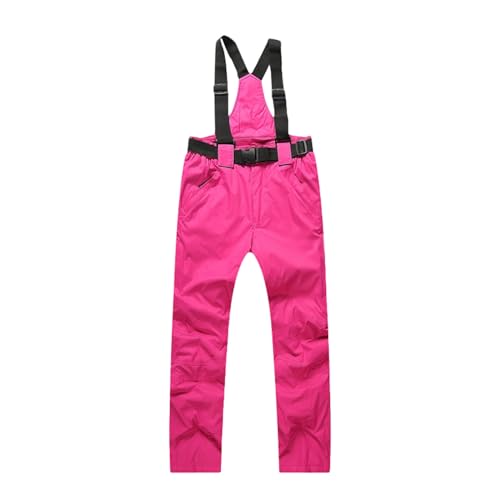 Schneehose Damen Wasserdicht Kurzgröße Atmungsaktiv mit Trägern Kletterhose Skihose 48 Warm Weiß Winter Softshellhose Schneehose Gefüttert Stretch Outdoor Hosen Wanderhose von Kswlwccpp
