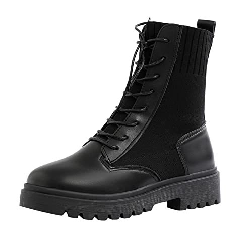 Stiefeletten Damen, Warm Gefüttert Elegant Winter Winterstiefel Schlupfstiefel Schnürstiefeletten Enger Schaft mit Absatz Schnürboots Winterschuhe Gefütterte Stiefel Wasserdicht Leder Winterboots Stiefeletten Damen, Warm Gefüttert Elegant Winter Winterstiefel Schlupfstiefel Schnürstiefeletten Enger Schaft mit Absatz Schnürboots Winterschuhe Gefütterte Stiefel Wasserdicht Leder Winterboots von Kswlwccpp