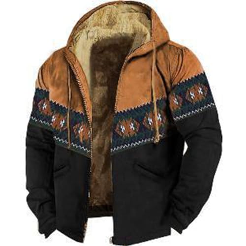 Winter Arbeitsjacke Herren Gefüttert Atmungsaktiv mit Fell Arbeit Jacke Übergangsjacke Winter Original Herbst Winterjacke Herren-Jacken mit Kragen Warm 6Xl Baumwolle Pilotenjacke Arbeitsjacke von Kswlwccpp