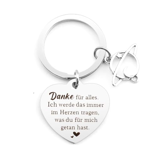 Danke Schlüsselanhänger Herz Dankeschön Geschenke Muttertag Geschenk für Frauen Kleines Danke Geschenk Wichtelgeschenk Geschenke Für Freundin Freund Mama Papa Oma Opa Kollegen Schwester von Ktiavo