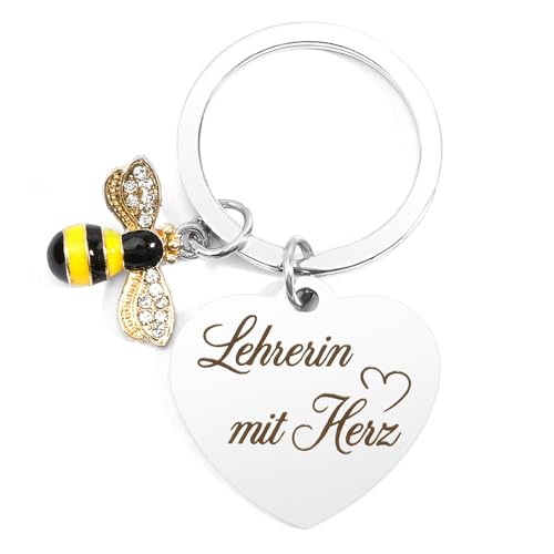 Lehrerin Geschenk Schlüsselanhänger Erzieherin Geschenk Dankeschön Geschenke für Lehrerin Geschenke für Lehrerinnen Geschenk Erzieherin Abschied Geschenk Lehrerin Grundschule Lehrer Geschenk Herz von Ktiavo