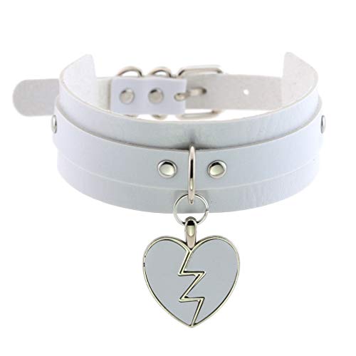 Ktrezs Mehrfarbige gotische Leder -Halskette Halskette Vintage Vintage Pendellanhänger Herzschmerz Doppelleder Halskette Halshalle Schlüsselbeinkette für Frauen Männer Männ White Ktrezs Mehrfarbige gotische Leder -Halskette Halskette Vintage Vintage Pendellanhänger Herzschmerz Doppelleder Halskette Halshalle Schlüsselbeinkette für Frauen Männer Männ White von Ktrezs