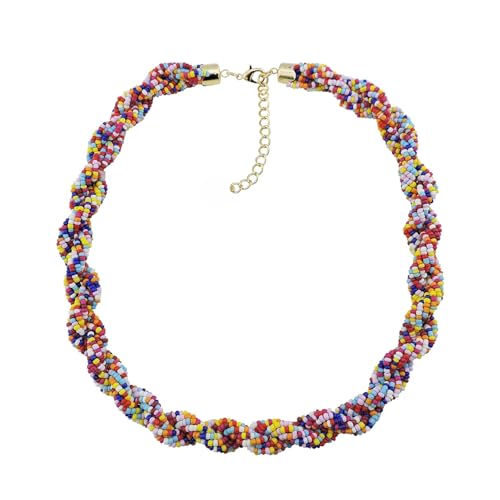 Ktrezs Vintage Antike Gewebt Perlen Böhmen Halskette Bunte Perlen Kurze Halskette Für Damen Und Mädchen Colourful Ktrezs Vintage Antike Gewebt Perlen Böhmen Halskette Bunte Perlen Kurze Halskette Für Damen Und Mädchen Colourful von Ktrezs