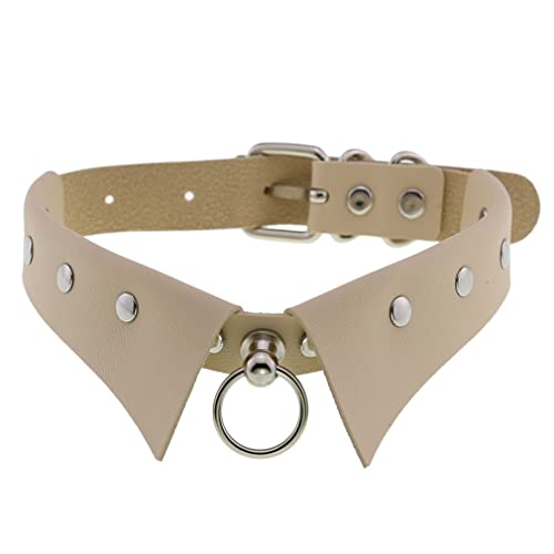 Mehrfarbige gotische Leder -Halskette Halskette Vintage Vintage Verstellbarer Kragenstil Halskette für Frauen Männer sexy übertreiben Ringschlüsselkette Halskette milky white Mehrfarbige gotische Leder -Halskette Halskette Vintage Vintage Verstellbarer Kragenstil Halskette für Frauen Männer sexy übertreiben Ringschlüsselkette Halskette milky white von Ktrezs