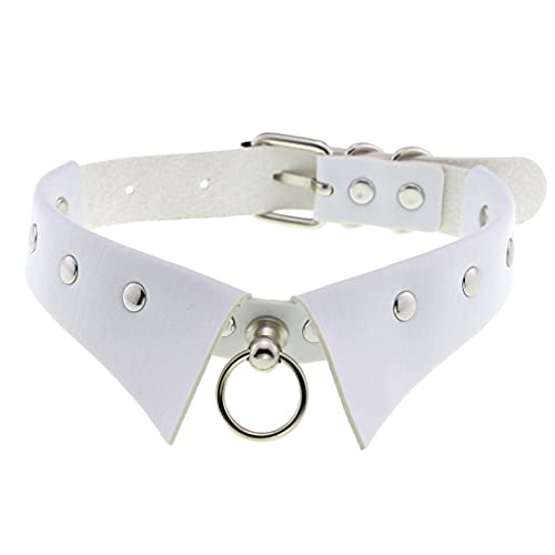 Mehrfarbige gotische Leder -Halskette Halskette Vintage Vintage Verstellbarer Kragenstil Halskette für Frauen Männer sexy übertreiben Ringschlüsselkette Halskette white Mehrfarbige gotische Leder -Halskette Halskette Vintage Vintage Verstellbarer Kragenstil Halskette für Frauen Männer sexy übertreiben Ringschlüsselkette Halskette white von Ktrezs