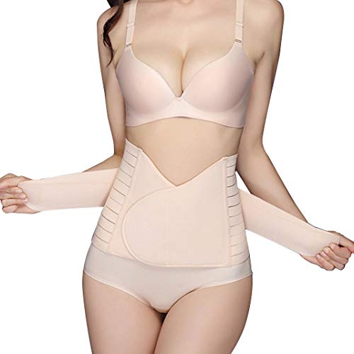 KuKiMa Body Shaper Bauchgurt nach Geburt Postpartale Bauchband Schwangerschaft Bauch High Elastischen Korsett Postpartum Support Gürtel Girdle für Frauen nach der Geburt, Beige von KuKiMa