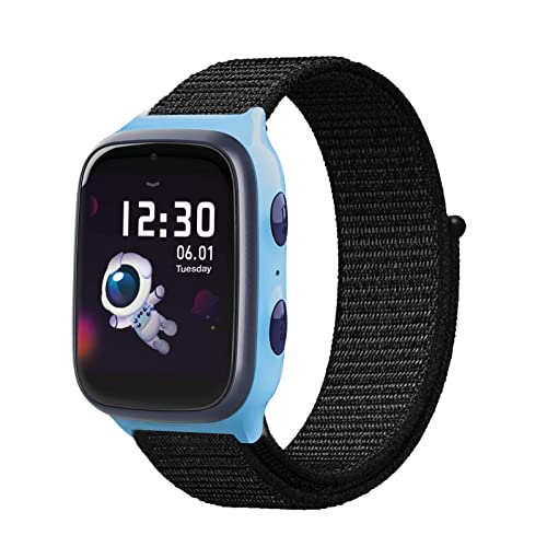 Kuaguozhe Kinder Armbänder Nur Kompatibel mit Xplora X4 Armband, Xplora Kids Smartwatch Weich Sport Nylon Verstellbare Ersatzbänder Kompatibel mit Xplora 4, Mädchen Jungen Student Geschenk,Schwarz von Kuaguozhe