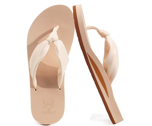 KuaiLu Flip Flops Damen Komfort Yoga Matte Zehentrenner Leicht Bequeme Leder Badelatschen Sommer Strand Orthopädische Frauen Sandalen Rutschfest Gummi Indoor Outdoor Beige 42 KuaiLu Flip Flops Damen Komfort Yoga Matte Zehentrenner Leicht Bequeme Leder Badelatschen Sommer Strand Orthopädische Frauen Sandalen Rutschfest Gummi Indoor Outdoor Beige 42 von KuaiLu