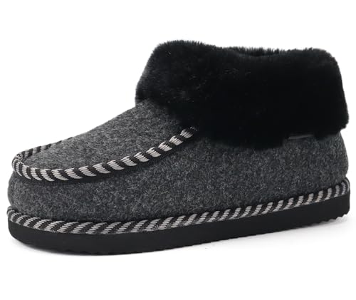 KuaiLu Damen Hausschuhe Warme Plüsch Gefütterte Geschlossen Pantoffeln von KuaiLu