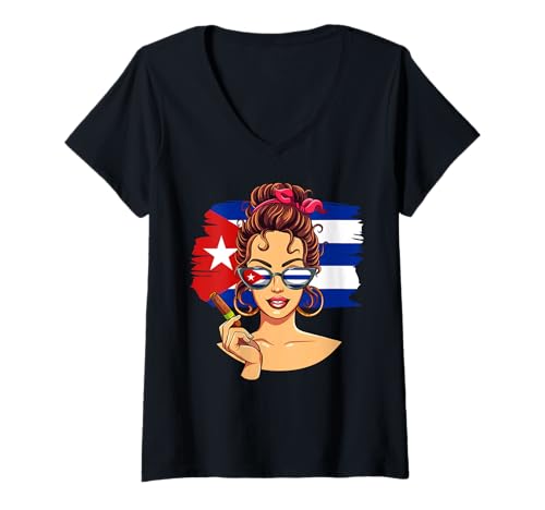 Damen Kuba T-Shirt mit V-Ausschnitt Damen Kuba T-Shirt mit V-Ausschnitt von Kuba Geschenke