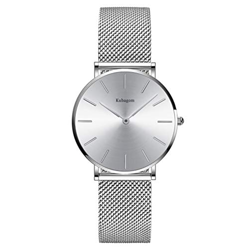 Kubagom Damen Armbanduhr Analog Quarz Edelstahl Wasserdicht Mesh Ultradünne Kubagom Damen Armbanduhr Analog Quarz Edelstahl Wasserdicht Mesh Ultradünne von Kubagom