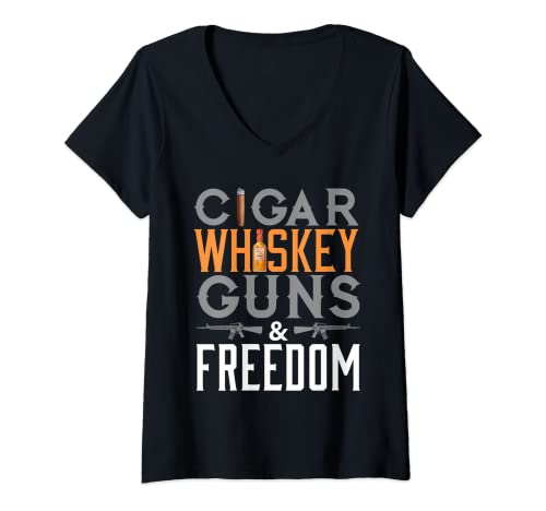 Damen Cuban Cigar Cuba Smoker Cohiba Havana Tobacco T-Shirt mit V-Ausschnitt Damen Cuban Cigar Cuba Smoker Cohiba Havana Tobacco T-Shirt mit V-Ausschnitt von Kubaner Zigarre Havanna Classic