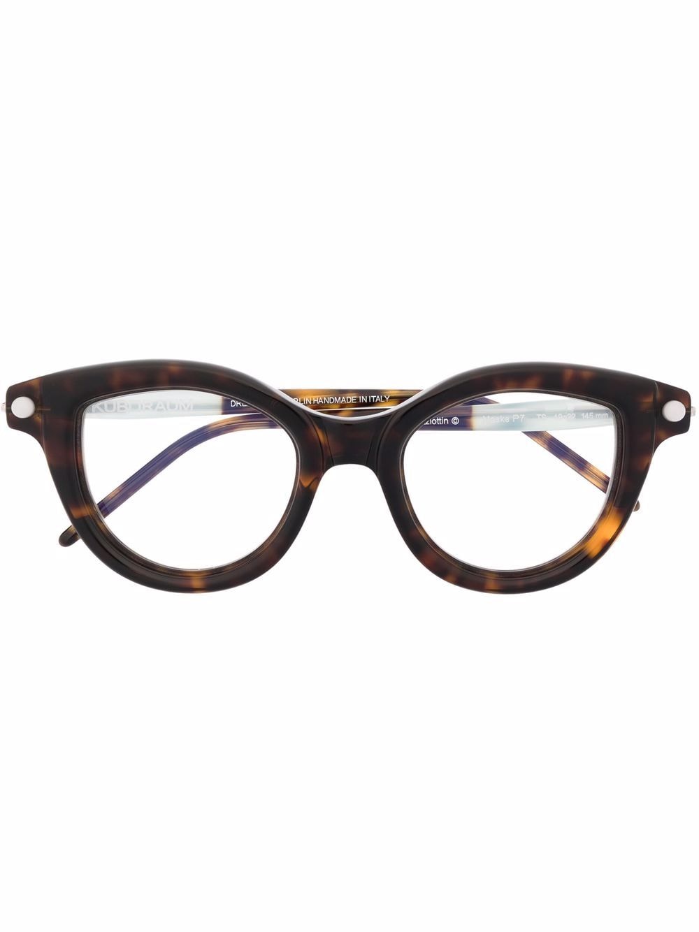 Kuboraum Brille mit Cat-Eye-Gestell - Braun von Kuboraum