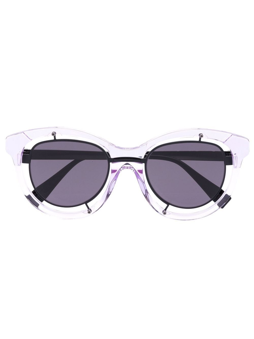 Kuboraum H93 Sonnenbrille mit eckigem Gestell - Violett von Kuboraum