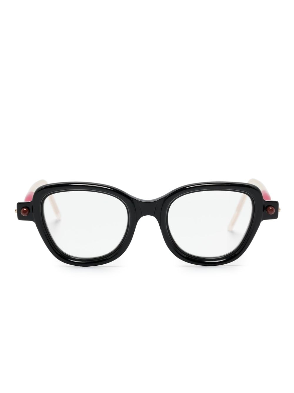Kuboraum P5 Cat-Eye-Brille mit Logo - Schwarz von Kuboraum